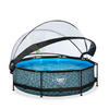 POOL-SET 300/76 cm  - Grau, KONVENTIONELL, Kunststoff (300/76cm) - EXIT Toys