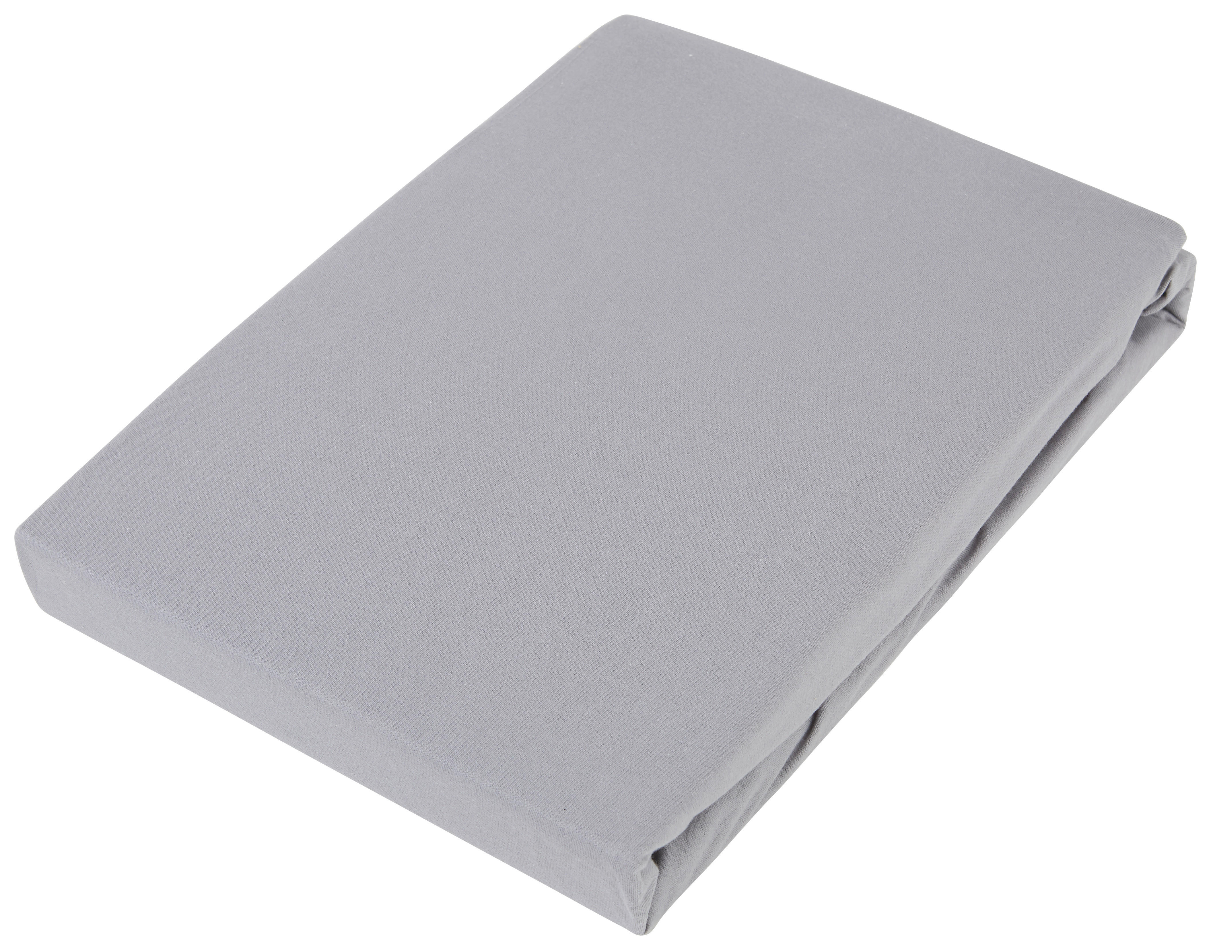 BOXSPRING-SPANNLEINTUCH 180-200/200-220 cm  - Graphitfarben/Weiß, Basics, Textil (180-200/200-220cm) - Novel