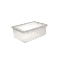 Škatla s pokrovom bea   39/26,5/14 cm     - prosojno, Basics, umetna masa (39/26,5/14cm)
