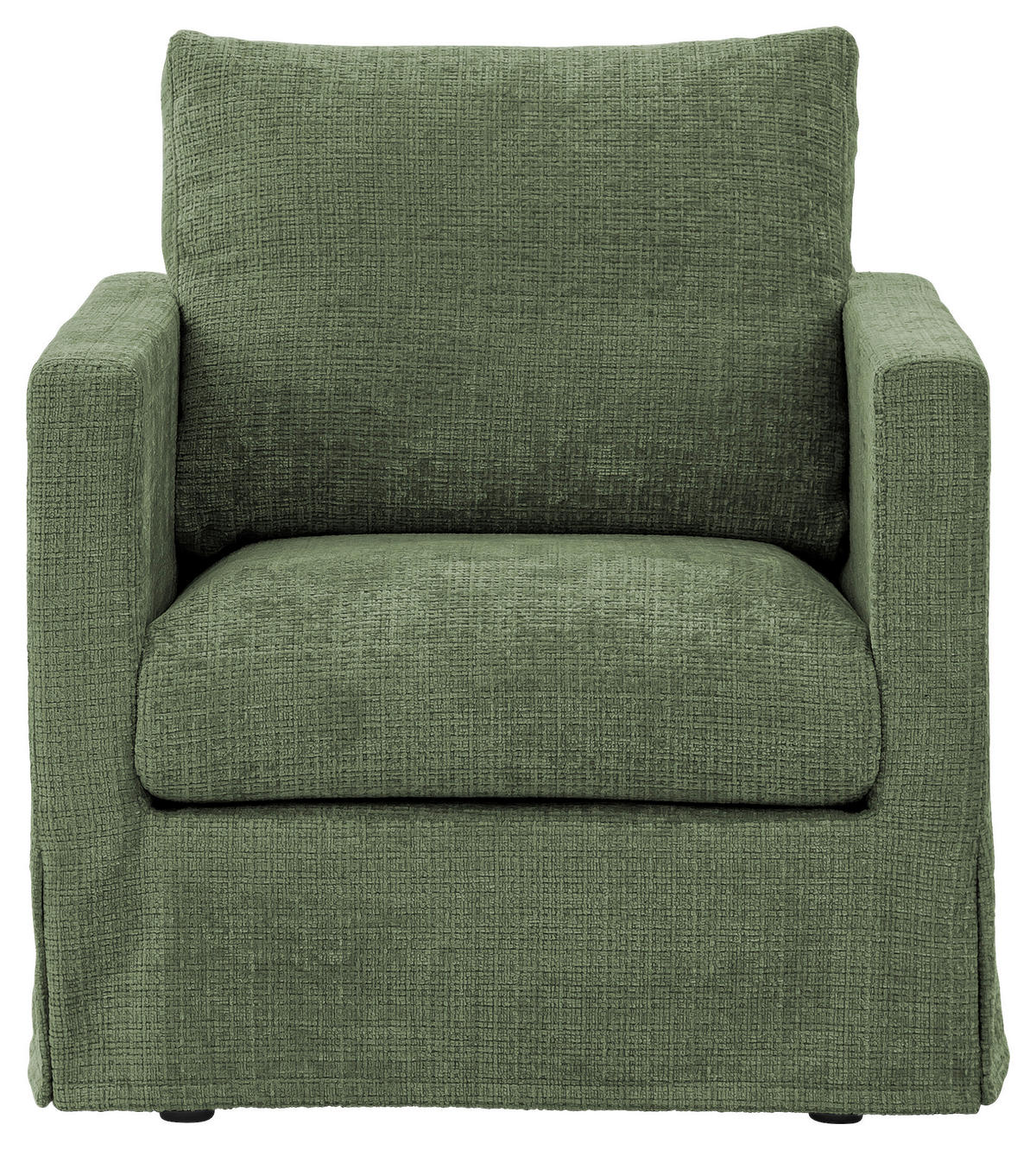 SESSEL in Chenille Grün  - Schwarz/Grün, Design, Kunststoff/Textil (84/89/95cm) - P & B