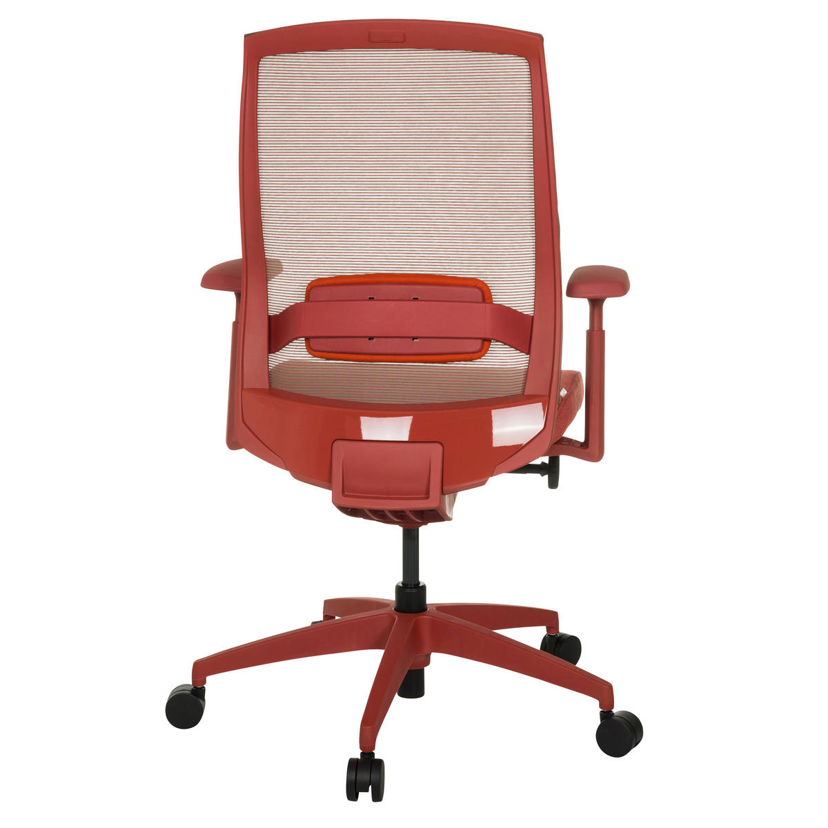 OTOČNÁ ŽIDLE, síťovina, červená - červená, Moderní, textil/plast (65/95 - 103/70cm) - MID.YOU