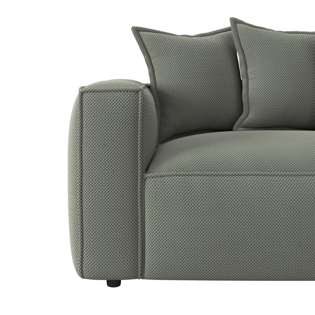BIGSOFA in Mikrofaser Grün  - Schwarz/Grün, Modern, Textil (280/72/109cm) - MID.YOU