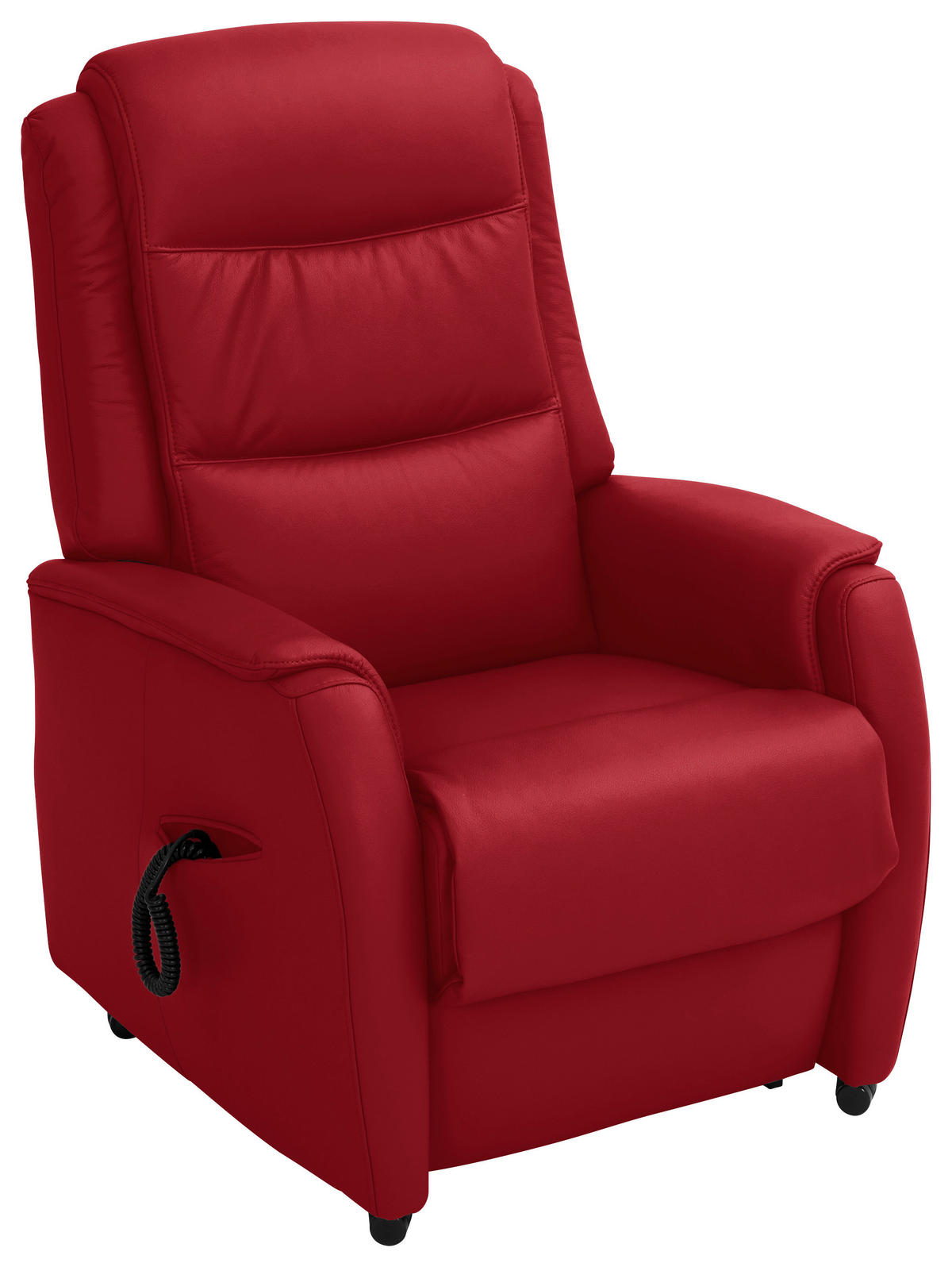 TV-FOTEL - fekete/piros, Konventionell, műanyag/bőr (72/109/82cm) - Valdera