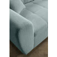 ECKSOFA Mintgrün Plüsch Zierkissen, Rückenkissen, Schlaffunktion, Rücken echt  - Schwarz/Mintgrün, KONVENTIONELL, Kunststoff/Textil (249/175cm) - Carryhome