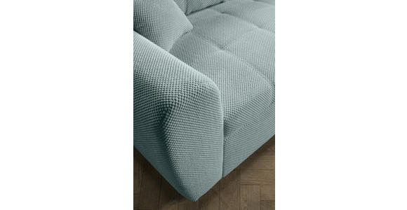 ECKSOFA Mintgrün Plüsch Zierkissen, Rückenkissen, Schlaffunktion, Rücken echt  - Schwarz/Mintgrün, KONVENTIONELL, Kunststoff/Textil (249/175cm) - Carryhome