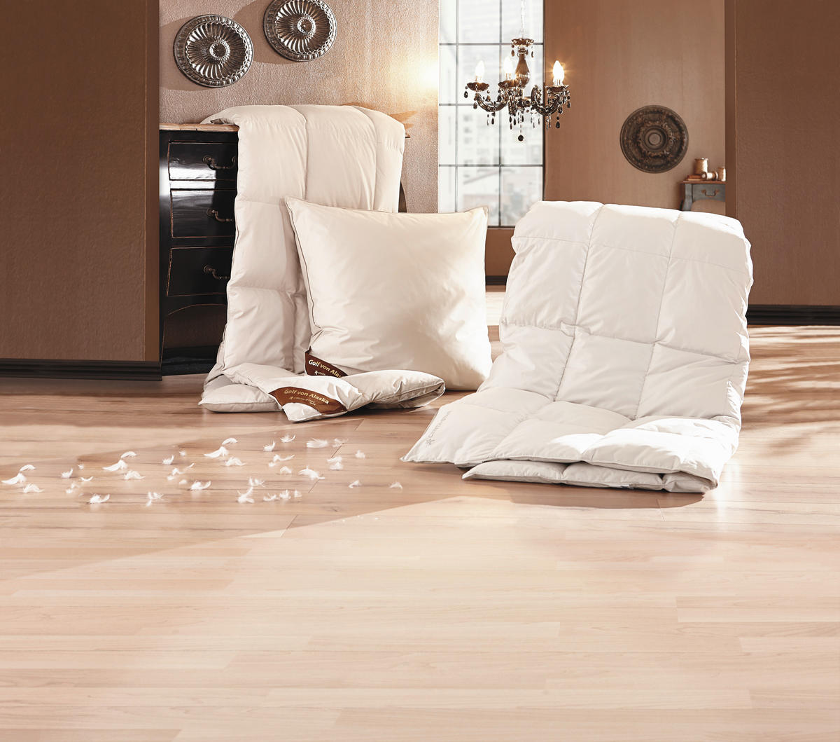 WINTERDECKE  Golf von Alaska 155/220 cm 100 % Daunen  - Sahara, Basics (155/220cm) - Centa-Star