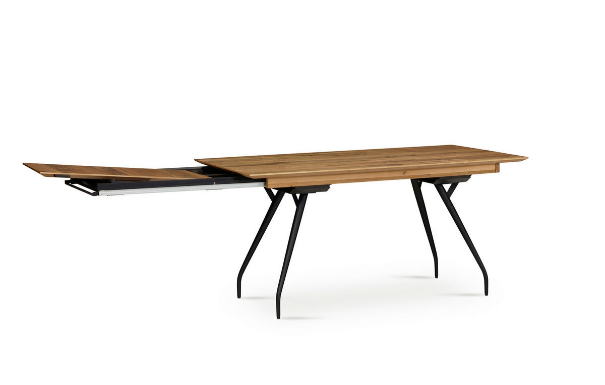 AUSZIEHTISCH Eichefarben, Bronzefarben rechteckig  ausziehbar, in verschiedenen Größen erhältlich  - Eichefarben/Schwarz, Design, Holz/Holzwerkstoff (160(210)/90/76cm) - Moderano