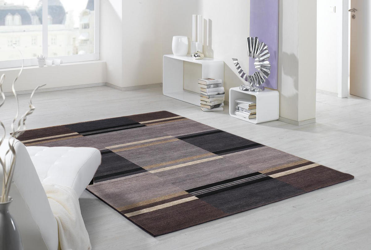 WOLLTEPPICH 200/250 cm Senstion Silk Soya  - Dunkelgrau, Basics, Textil (200/250cm) - Cazaris