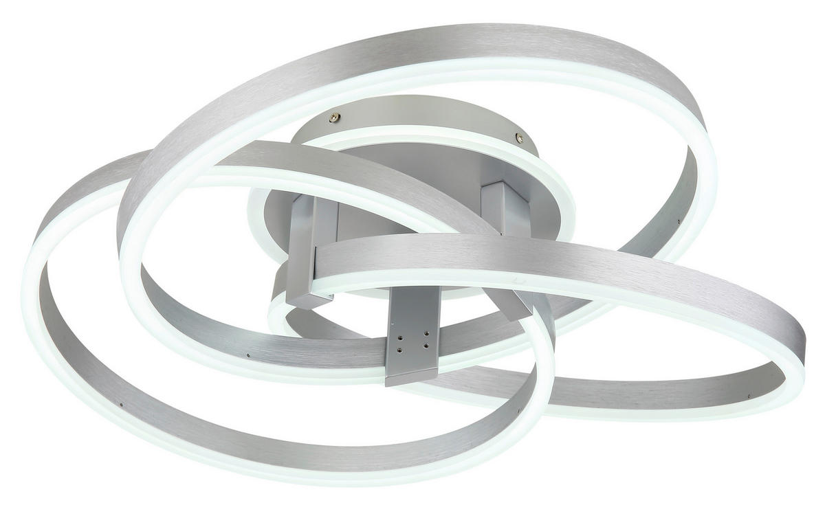 LED MENNYEZETI LÁMPA - opál/szürke, Design, műanyag/fém (60/57,5/20cm) - Globo