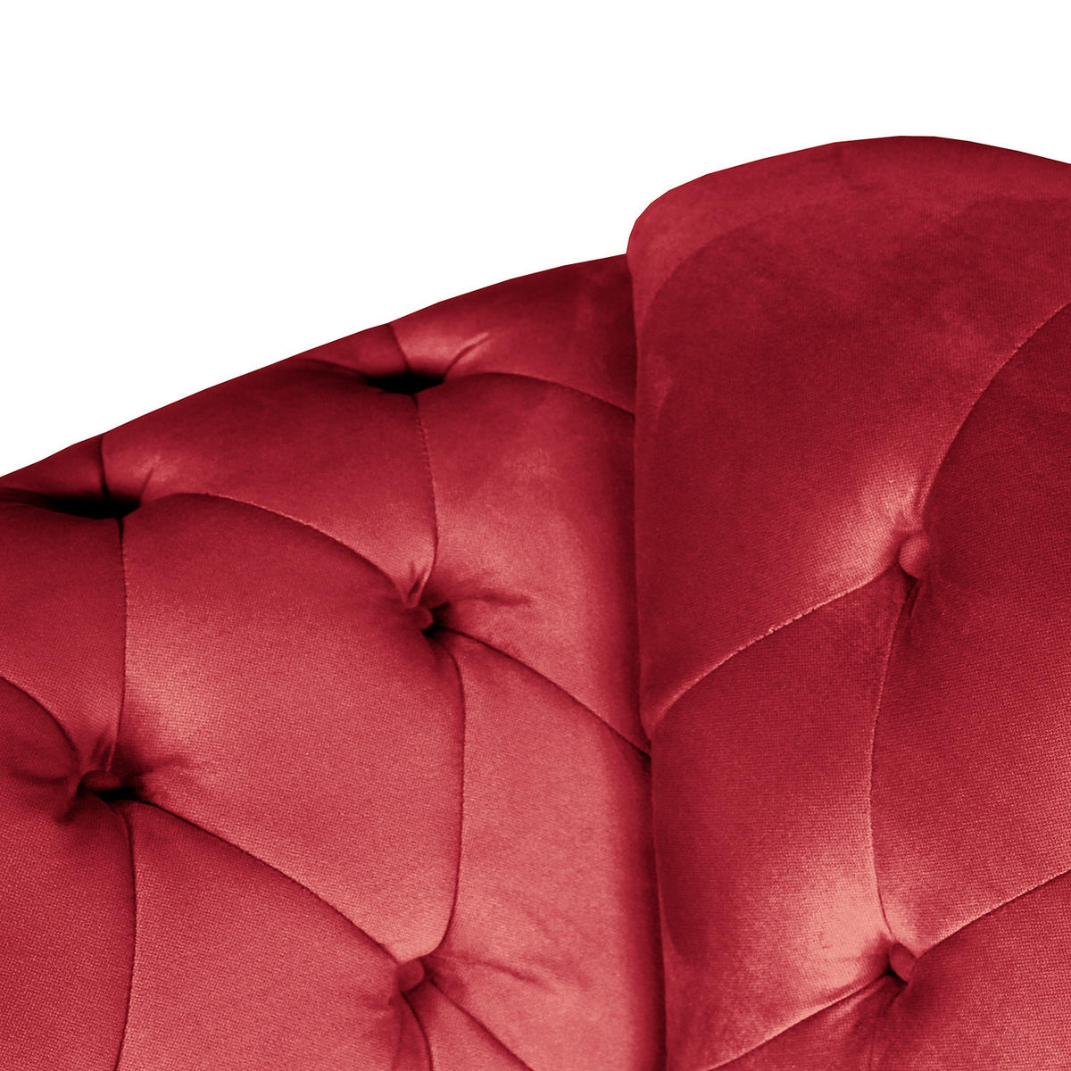 3-SITZER-SOFA SHEFFIELD Mikrofaser Rot  - Rot/Braun, Design, Holz/Textil (230/92/90cm) - P & B