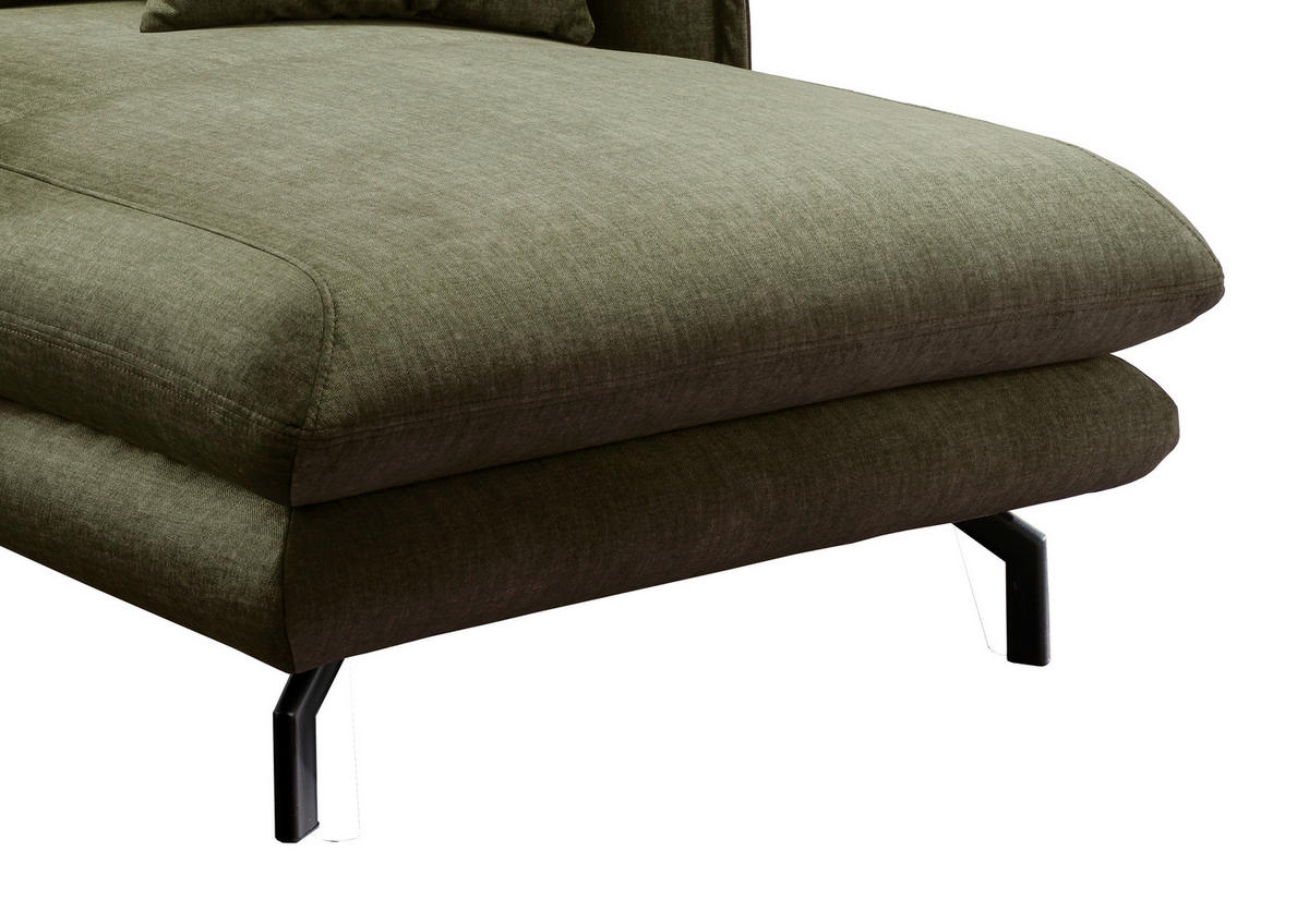 XXL-SESSEL Velours Grün  - Schwarz/Grün, Modern, Textil/Metall (111/101/167cm) - Livetastic