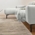 ECKSOFA in Chenille Weiß  167/311 cm  - Schwarz/Weiß, Design, Textil/Metall (167/311cm) - Xora