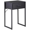 NACHTSCHRANK 41/60/30 cm  - Schwarz, MODERN, Holzwerkstoff/Metall (41/60/30cm) - Livetastic
