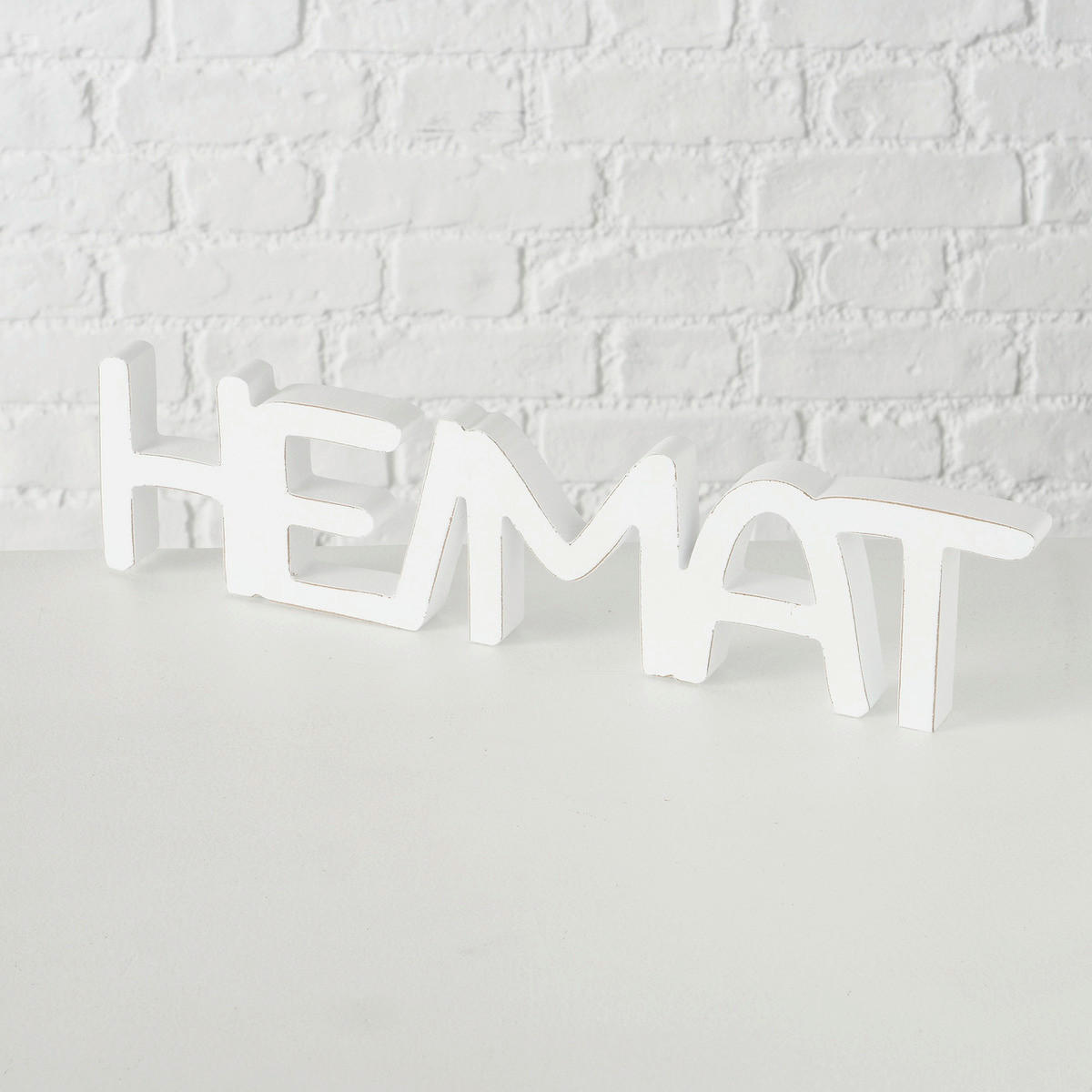 DEKOSCHRIFTZUG - Weiß, Natur, Holzwerkstoff (40/10/10cm)