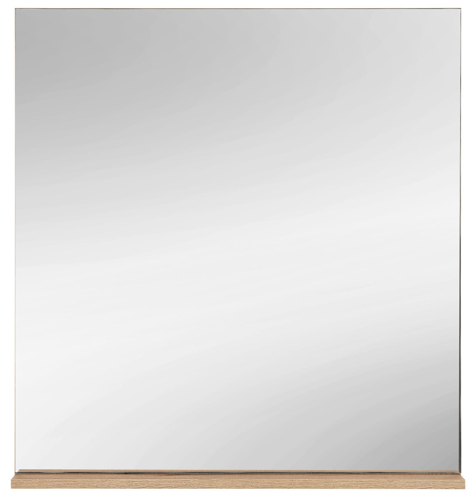 WANDSPIEGEL 80/80/10 cm    in rechteckig  - Klar/Eichefarben, Design, Glas/Holzwerkstoff (80/80/10cm) - Modante