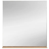 WANDSPIEGEL 80/80/10 cm  - Klar/Eichefarben, Design, Glas/Holzwerkstoff (80/80/10cm) - Modante