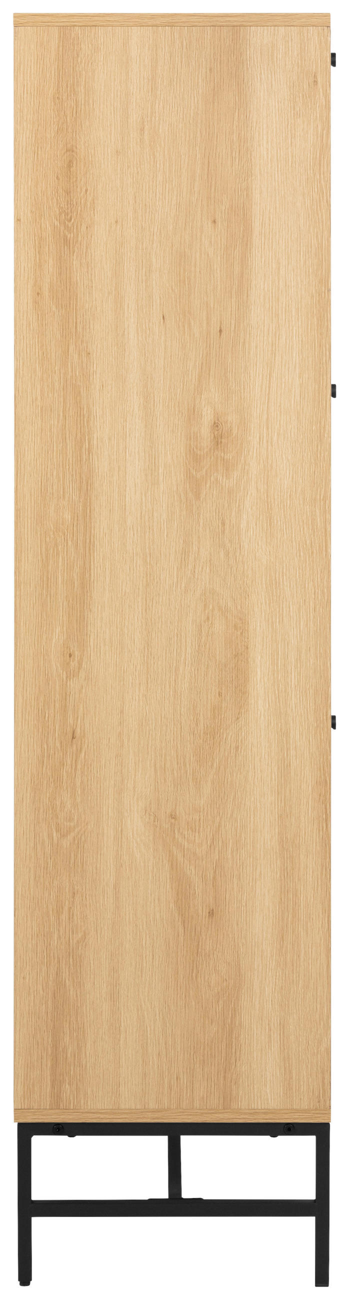 OMARA ZA ČEVLJE furnirano naravne barve, črna - črna/naravne barve, Design, kovina/leseni material (98,7/140,4/35cm) - MID.YOU