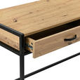 SCHREIBTISCH 120/48/76 cm Schwarz, Eiche Artisan Stauraum  - Schwarz/Eiche Artisan, Design, Holzwerkstoff/Metall (120/48/76cm) - Carryhome