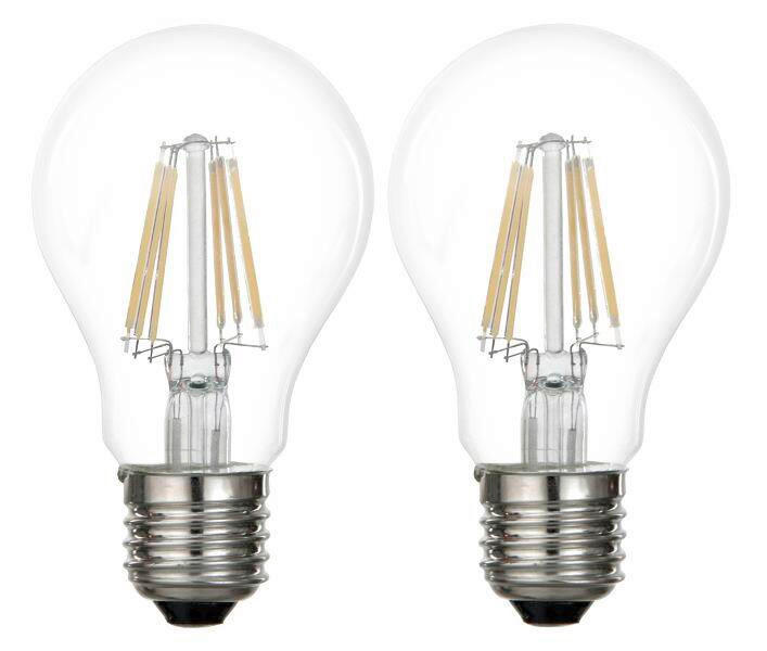 LED-LJUSKÄLLA   E27 8 W  - klar/vit, Basics, metall/glas (5,9/10,3cm) - Boxxx