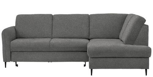 SAROKKANAPÉ textil sötétszürke  - fekete/sötétszürke, Modern, textil/fa (241/184cm) - Hom`in
