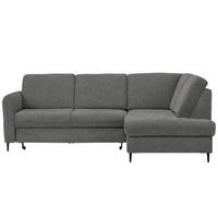 ECKSOFA in Chenille Dunkelgrau  - Dunkelgrau/Schwarz, Modern, Holz/Textil (241/184cm) - Carryhome