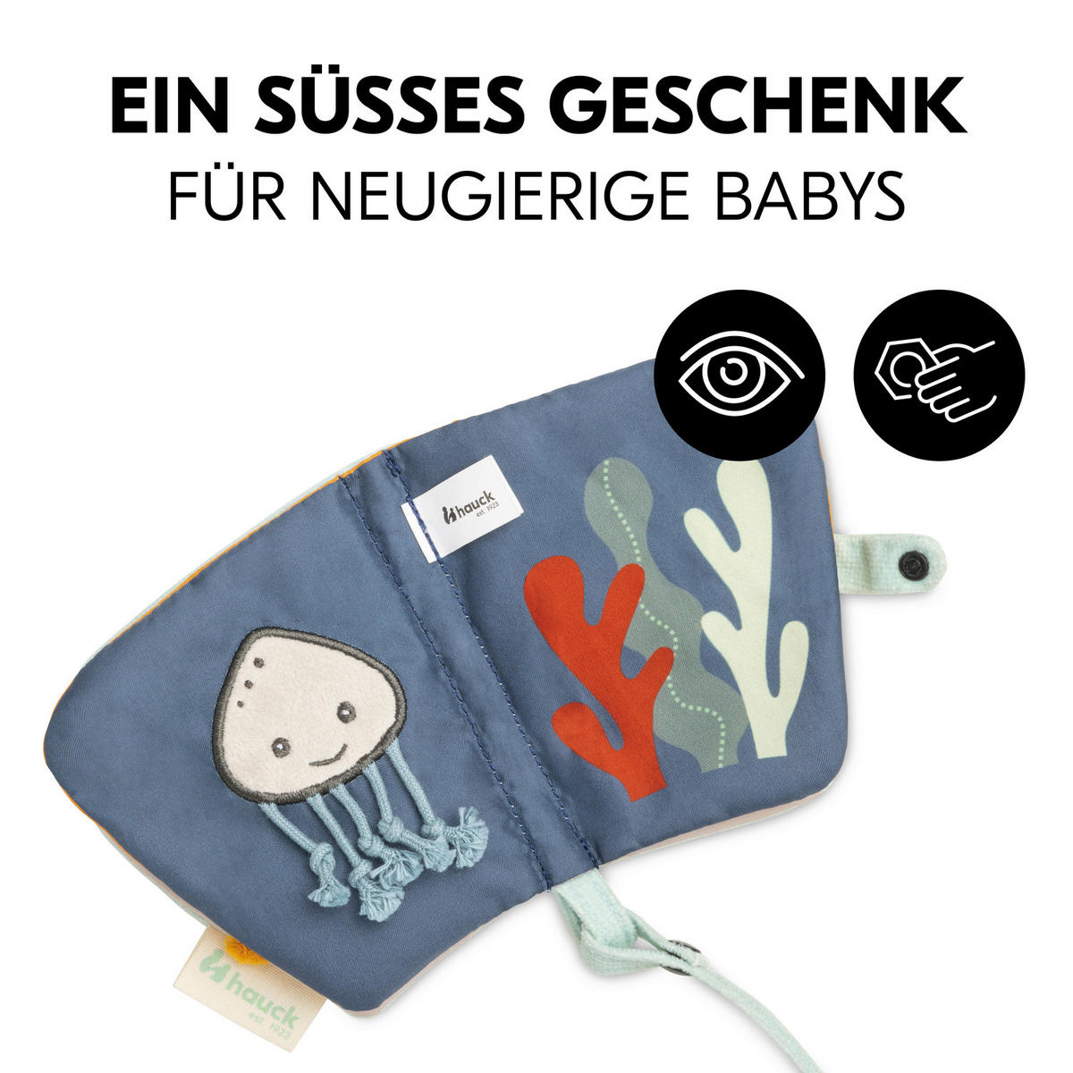 STOFFBUCH PLAY READING  - Blau/Orange, Basics, Textil (11/2,4/9,7cm) - Hauck