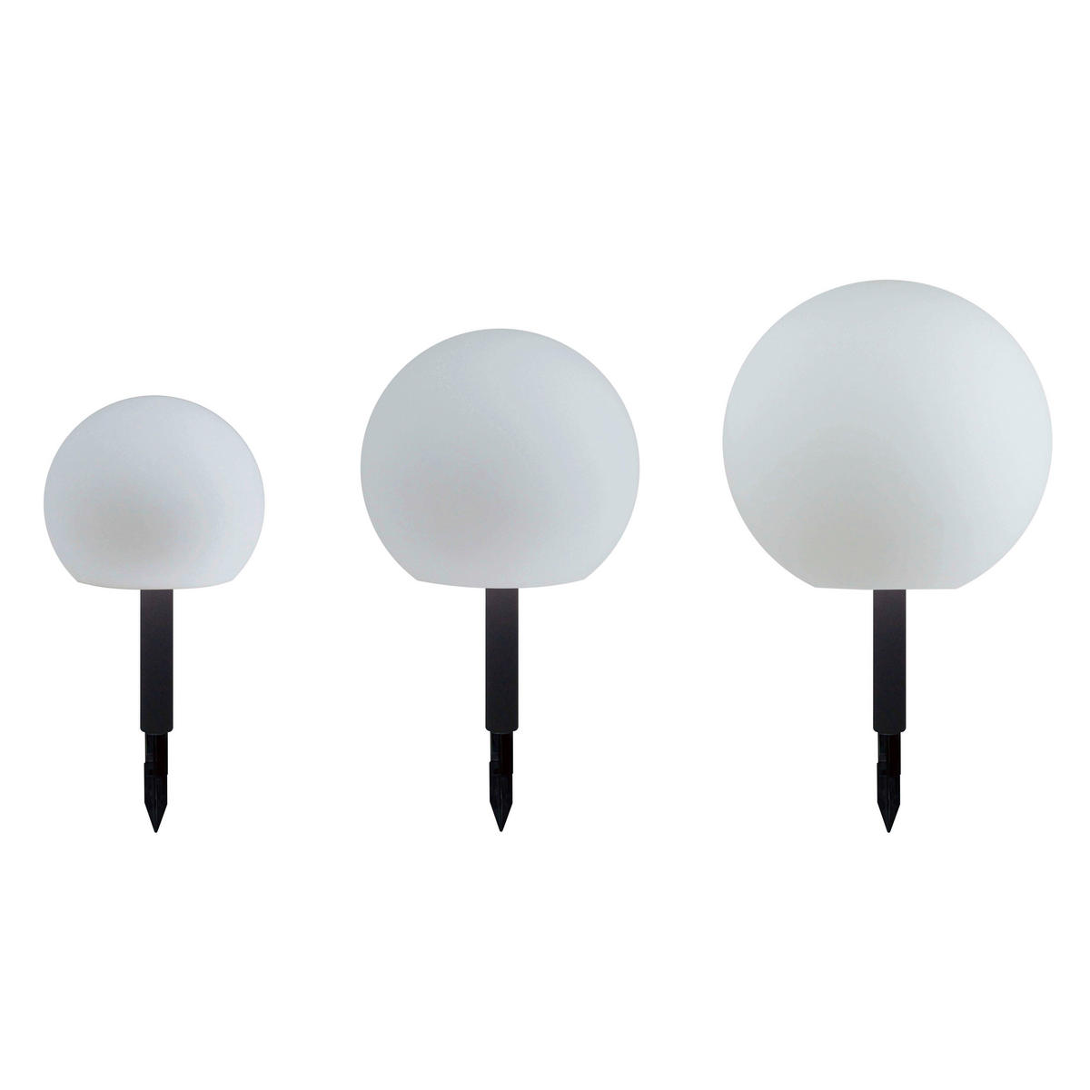SOLARLEUCHTE Power   - Schwarz/Weiß, Basics, Kunststoff (30cm) - Ambia Garden