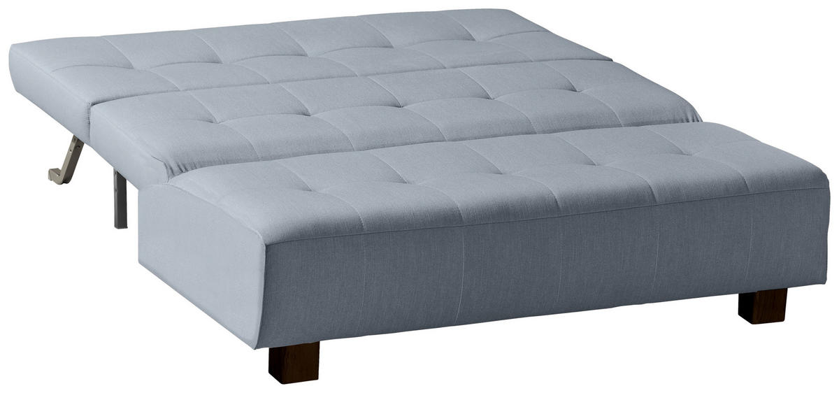 SCHLAFSOFA Hellblau  - Schwarz/Hellblau, Design, Textil/Metall (165/92/102cm) - Novel