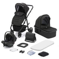 KINDERWAGENSET  JAGUAR  Darkgrey Melange  - Dunkelgrau/Schwarz, Basics, Textil/Metall - Fillikid