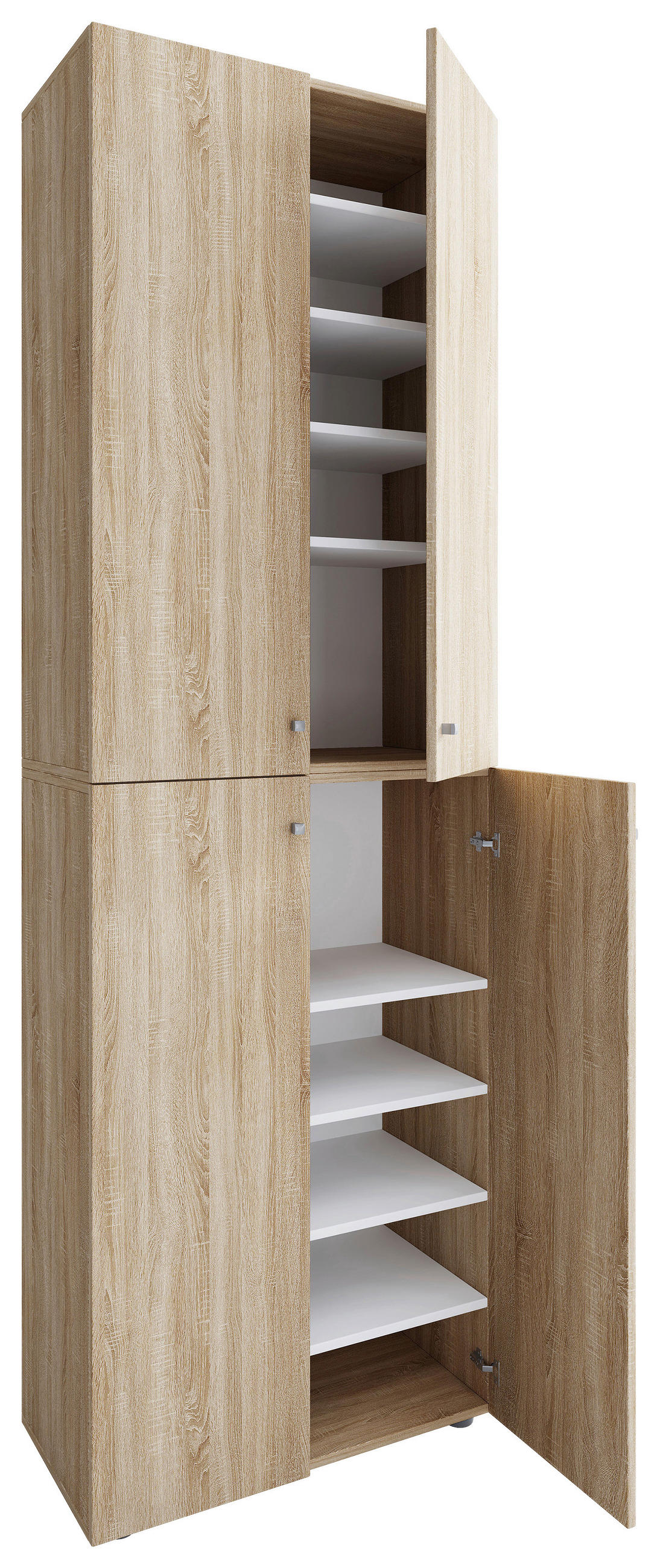 SKOSKÅP Lona i 70/220/40 cm - Sonoma ek/silver, Design, trämaterial/plast (70/220/40cm) - MID.YOU