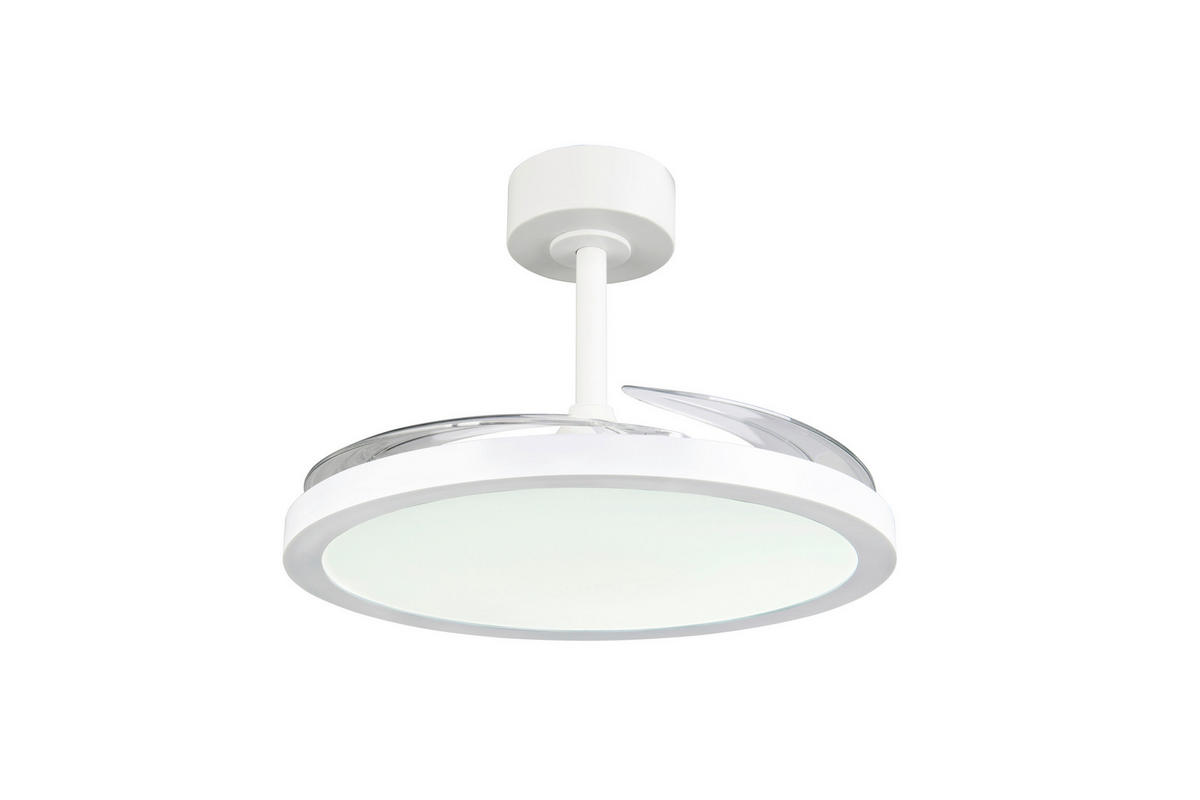 DECKENVENTILATOR  107/35 cm    - Weiss/Transparent, Konventionell, Kunststoff/Metall (107/35cm)
