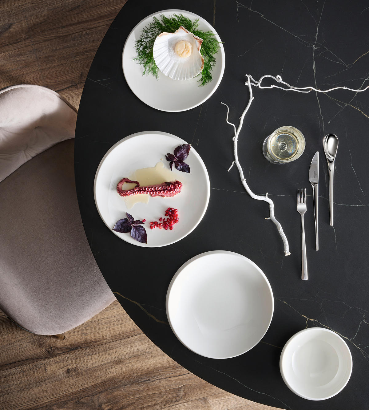 FRÜHSTÜCKSSERVICE Weiß NewMoon  - Weiß, KONVENTIONELL, Keramik - Villeroy & Boch