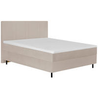 BOXSPRINGBETT 180/200 cm  in Perlmutt  - Perlmutt/Schwarz, Design, Holz/Textil (180/200cm) - Welnova