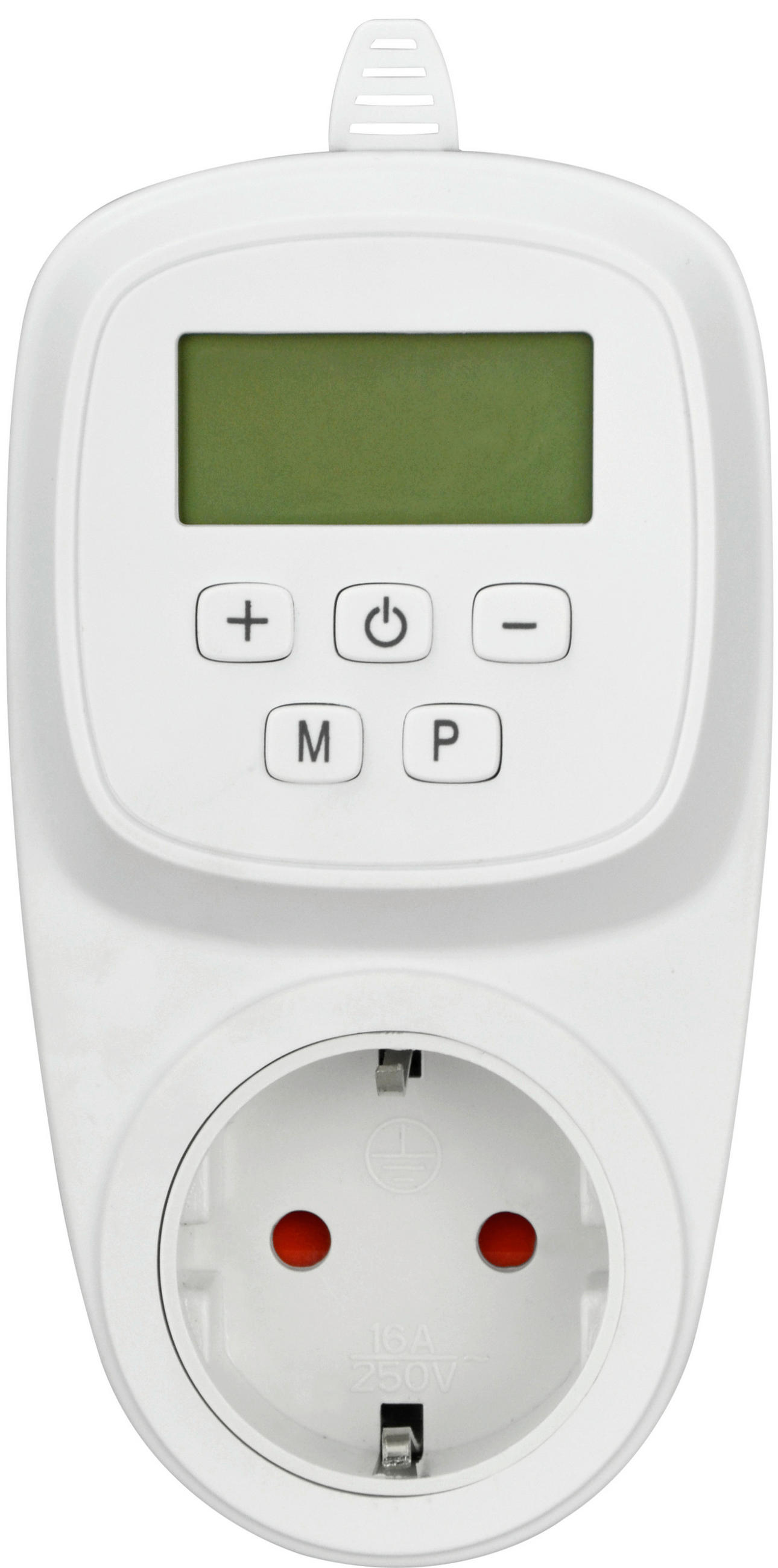 STECKDOSENTHERMOSTAT - Weiß, Basics, Kunststoff (14cm)