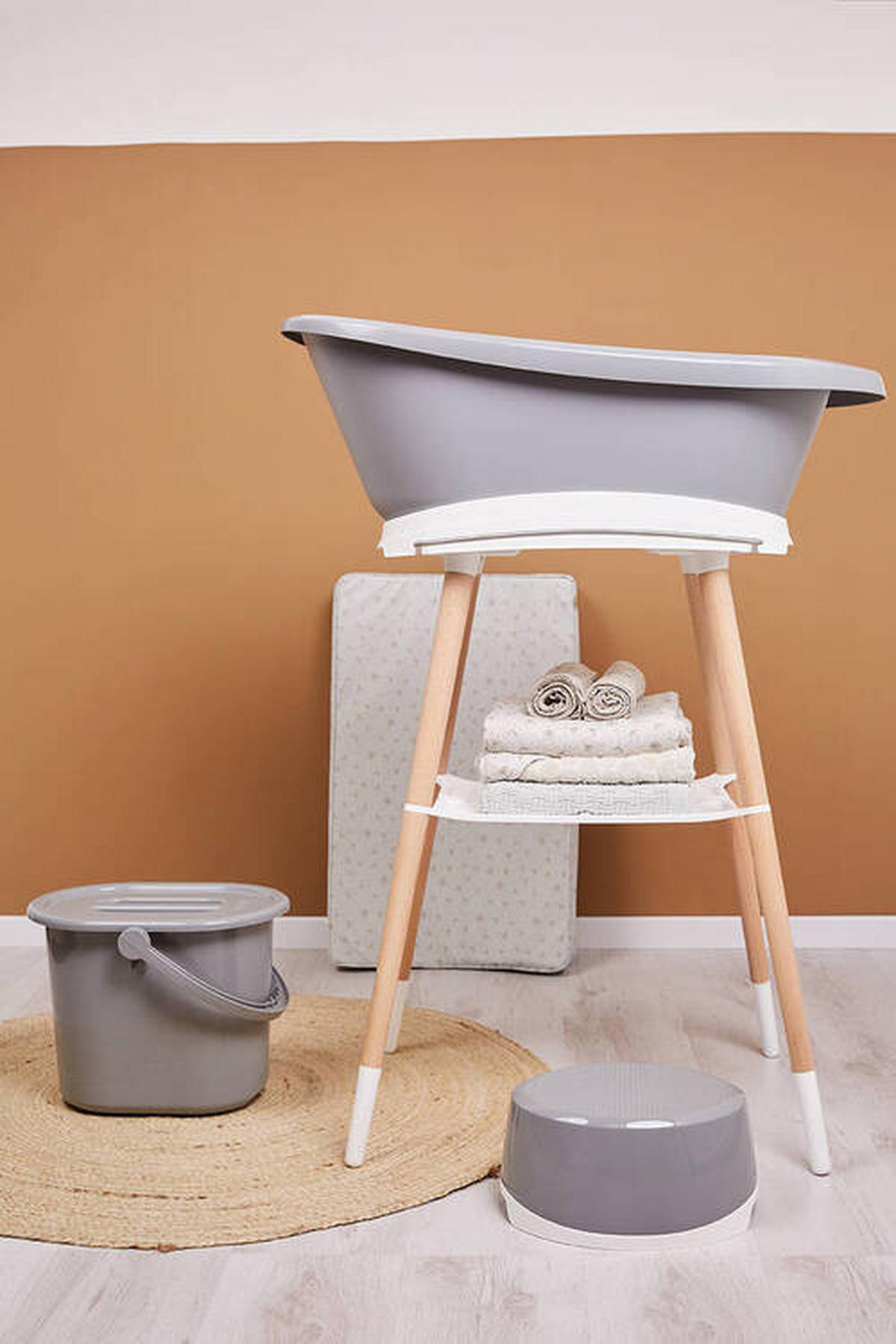 BABYBADEWANNE SENSE EDITION  - Dunkelgrau, Basics, Kunststoff (79,5/41,5/30,8cm) - Bebe Jou