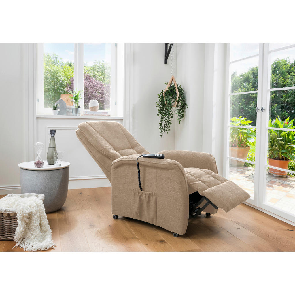Thumbnail - Livetastic Fernsehsessel, Hellbraun, Textil, 77x107x88 cm, Stoffauswahl, Relaxfunktion, Netzbetrieb, Wohnzimmer, Sessel,...