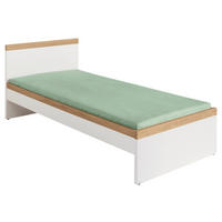 BETT 90/200 cm,  in Weiß, Eichefarben,  - Eichefarben/Weiß, KONVENTIONELL (90/200cm) - Paidi