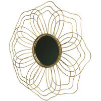 VÄGGSPEGEL 50/50/3,5 cm    - mässingsfärgad, Trend, metall/glas (50/50/3,5cm) - Ambia Home