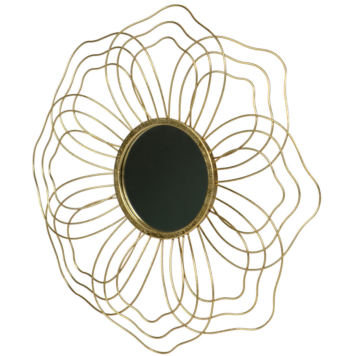 VÄGGSPEGEL 50/50/3,5 cm    - mässingsfärgad, Trend, metall/glas (50/50/3,5cm) - Ambia Home