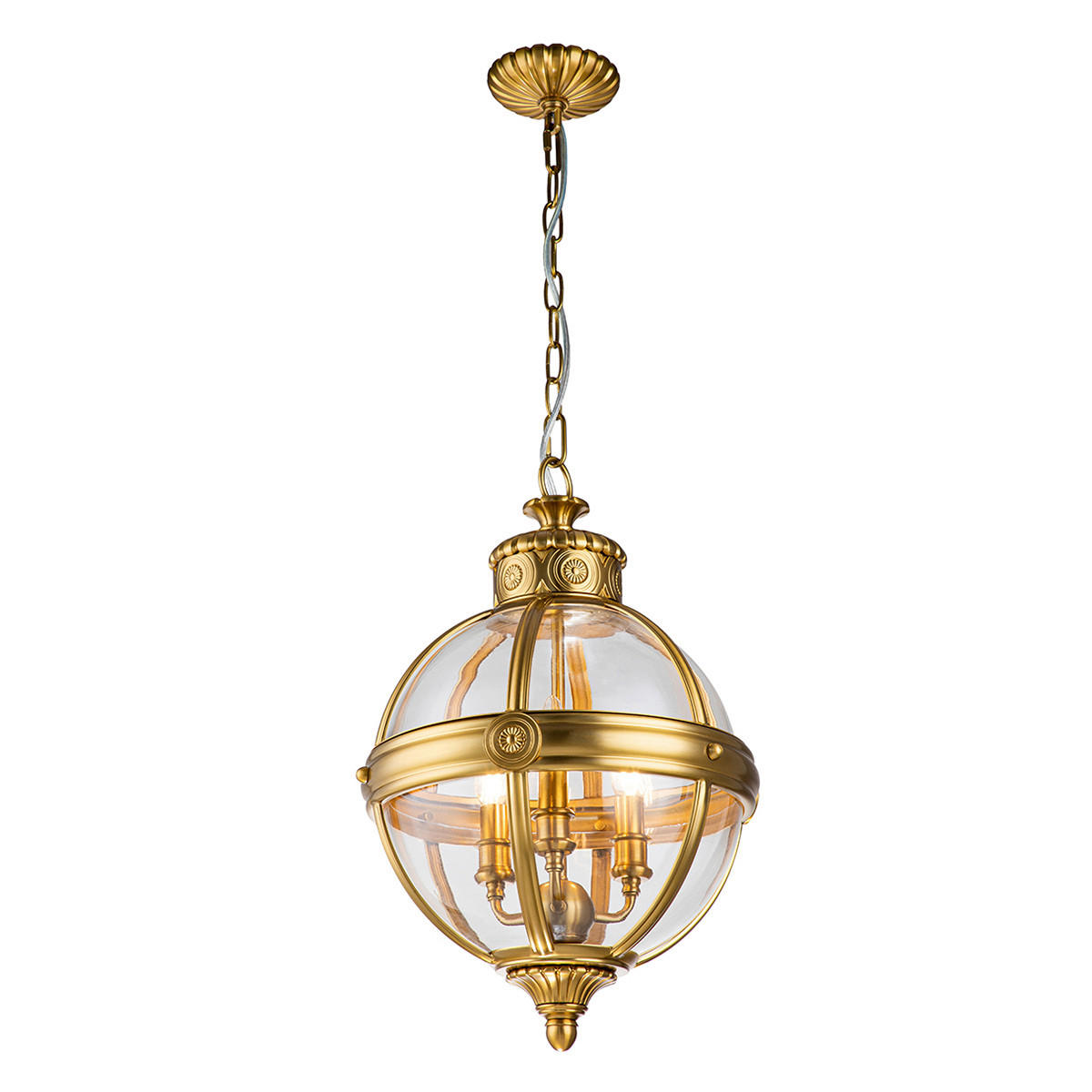 KRONLEUCHTER Elstead Adams 37.1/71.1 cm   - Messingfarben, KONVENTIONELL, Glas/Metall (37.1/71.1cm) - Elstead Lighting