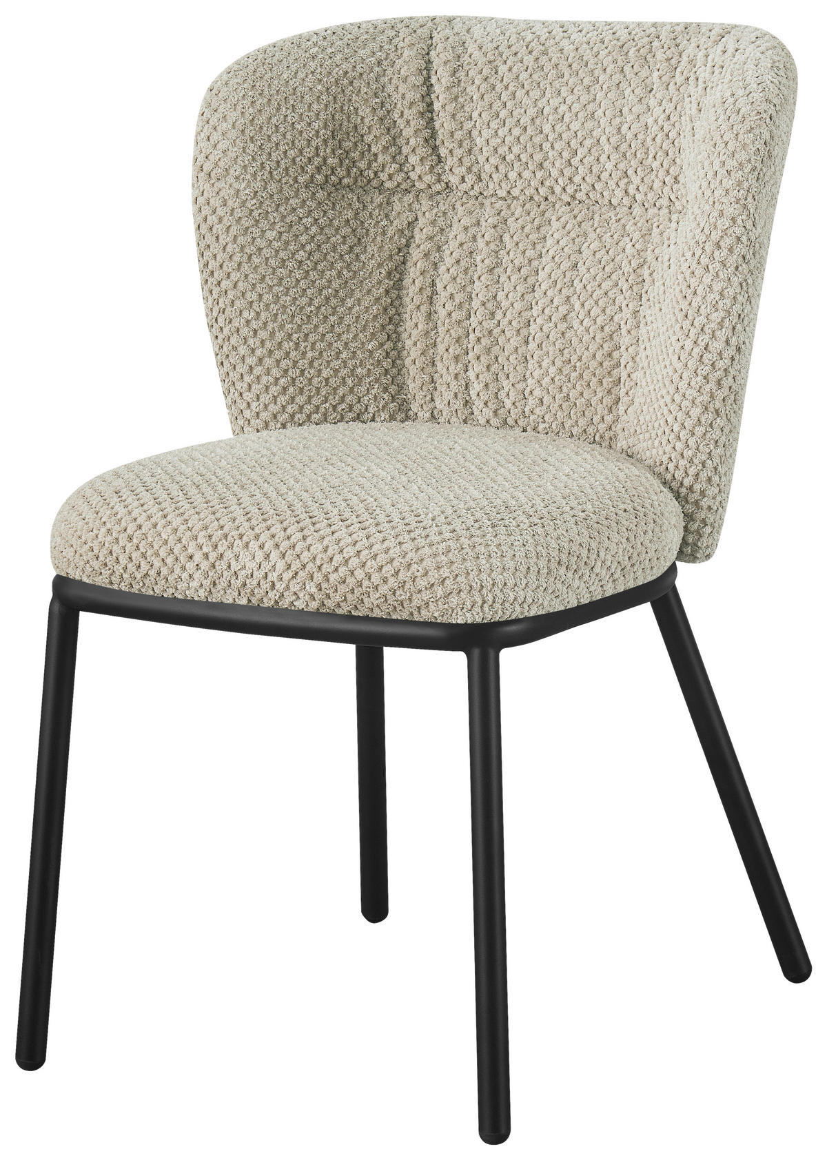SZÉK fém, textil fekete, taupe  - fekete/taupe, Design, textil/fém (53,5/80/60,5cm) - Stylife