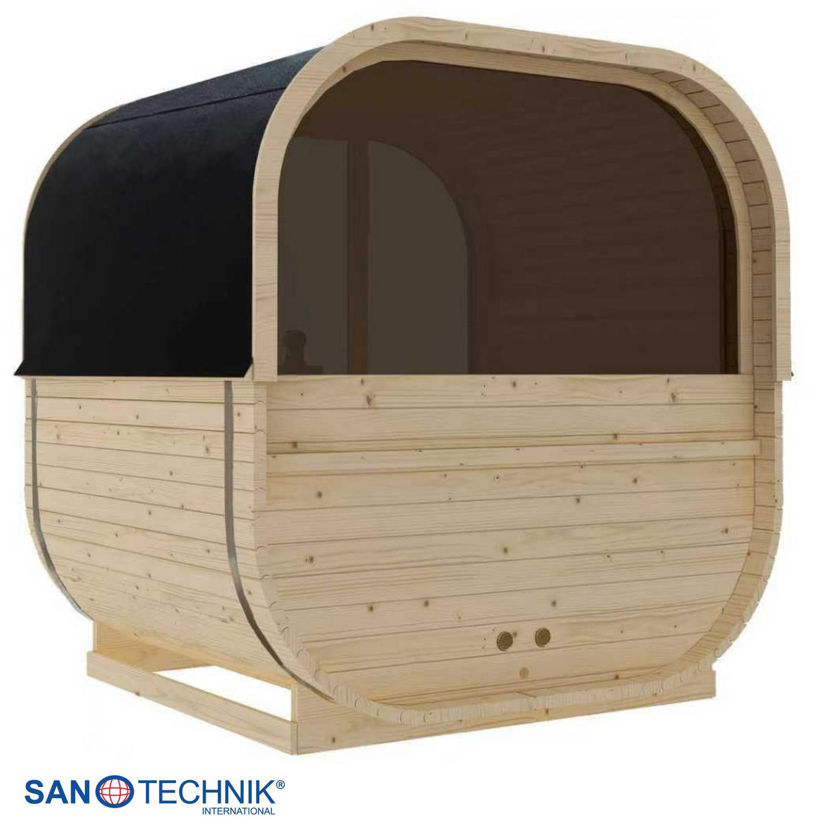 SAUNA für 6 Personen Hanko  - Fichtefarben, KONVENTIONELL, Holz (210/180/210cm) - Sanotechnik
