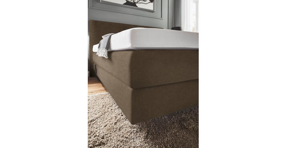 BOXSPRINGBETT 160/200 cm  in Braun  - Braun, KONVENTIONELL, Holz/Textil (160/200cm) - Dieter Knoll