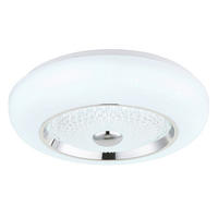 LED-DECKENLEUCHTE 38,5/10 cm   - Klar/Chromfarben, Design, Kunststoff/Metall (38,5/10cm) - Globo