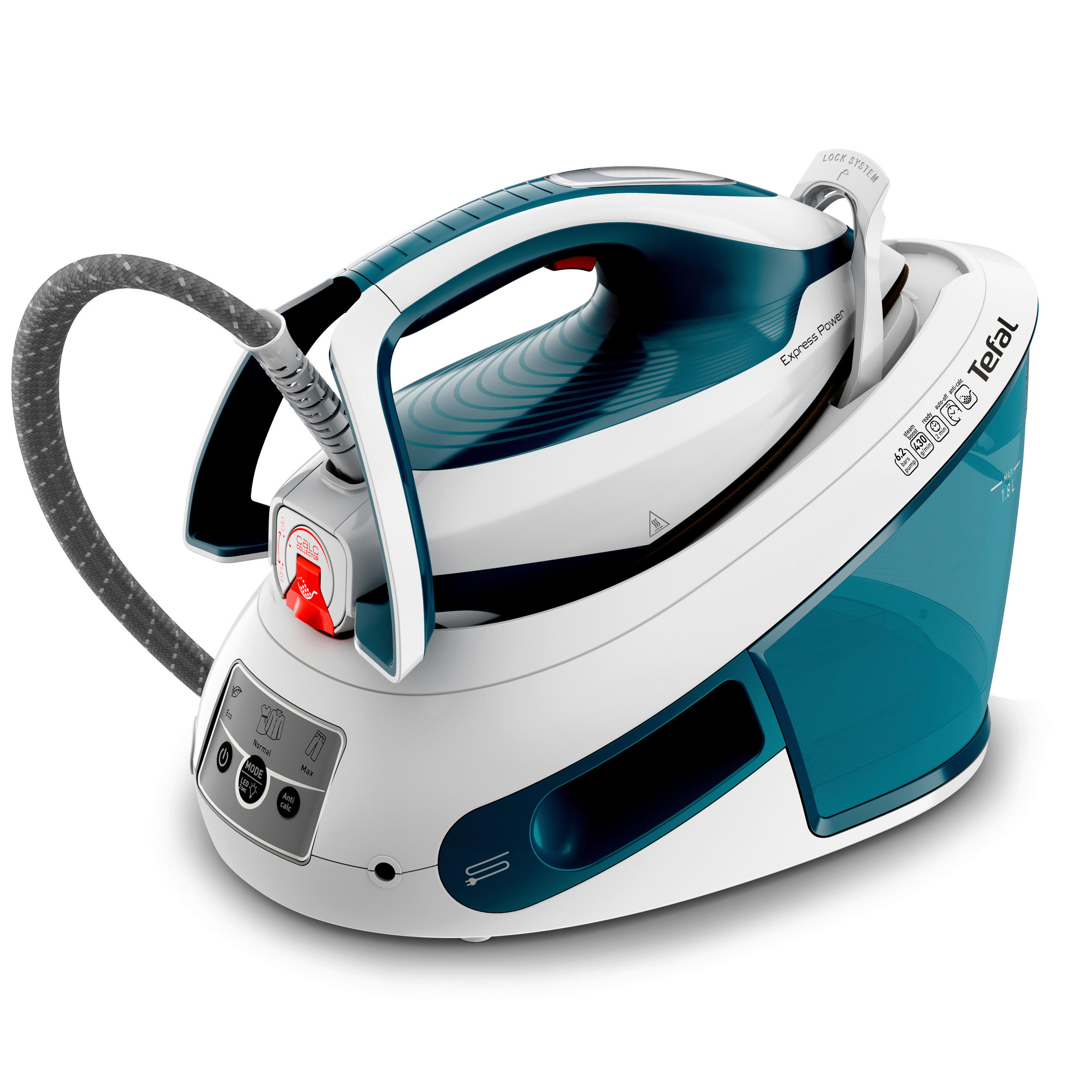 DAMPFBÜGELSTATION - Blau/Weiß, Basics (40,0/28,5/31,0cm) - Tefal