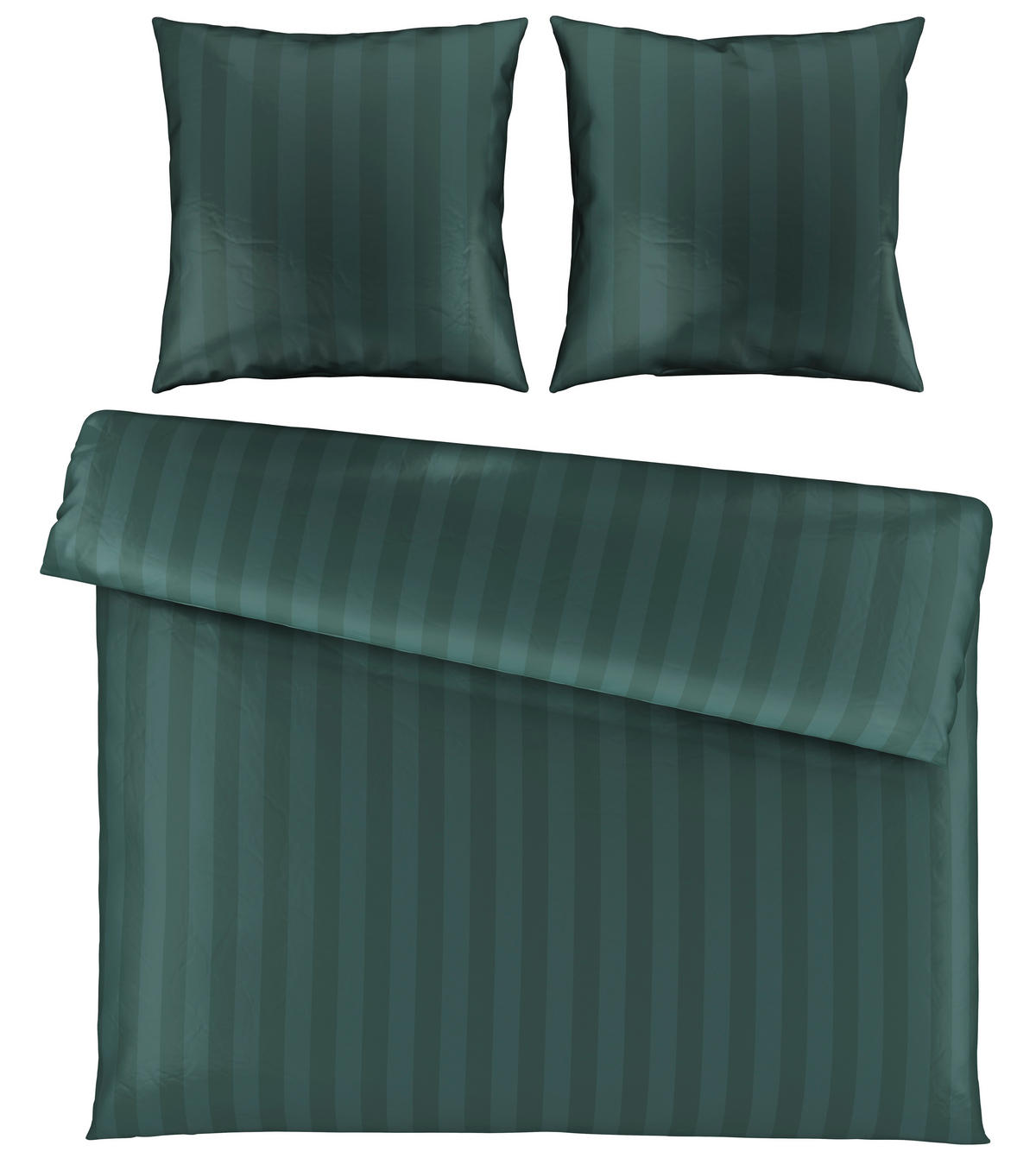 BETTWÄSCHE Dobby Satin 200/200 cm  - Dunkelgrün, KONVENTIONELL, Textil (200/200cm) - Novel