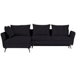 ECKSOFA  in Webstoff Schwarz  182/280 cm  - Schwarz, Design, Textil/Metall (182/280cm) - Carryhome
