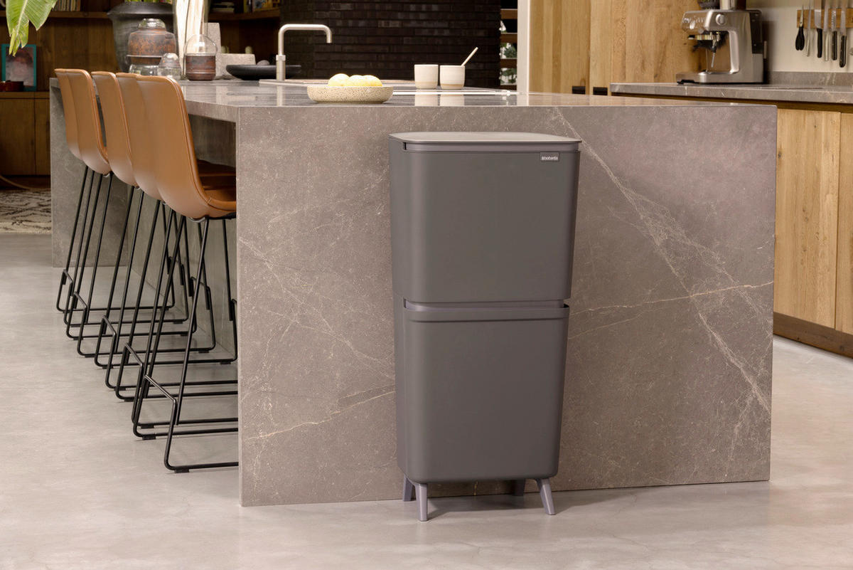 ODPADKOVÝ KOŠ  20+25 l - tmavě šedá, Basics, plast (28/88,3/41,9cm) - Brabantia