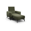 SESSELSET in Chenille Waldgrün  - Waldgrün/Schwarz, Design, Textil/Metall (110/85/86-94cm) - SENSOO