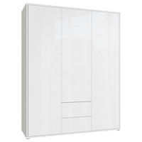 DREHTÜRENSCHRANK 169/214/60 cm,  in Weiß, Weiß Hochglanz, 3-türig  - Weiß Hochglanz/Weiß, Trend, Holzwerkstoff (169/214/60cm) - Carryhome